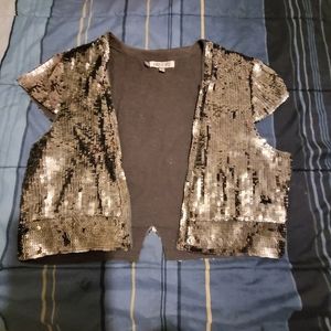 Sequin crop jacket